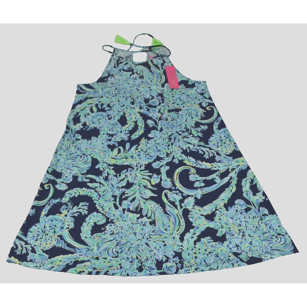 Lilly Pulitzer Margot Women Swing Dress Size M Scuba Doo Shift High Tide Paisley